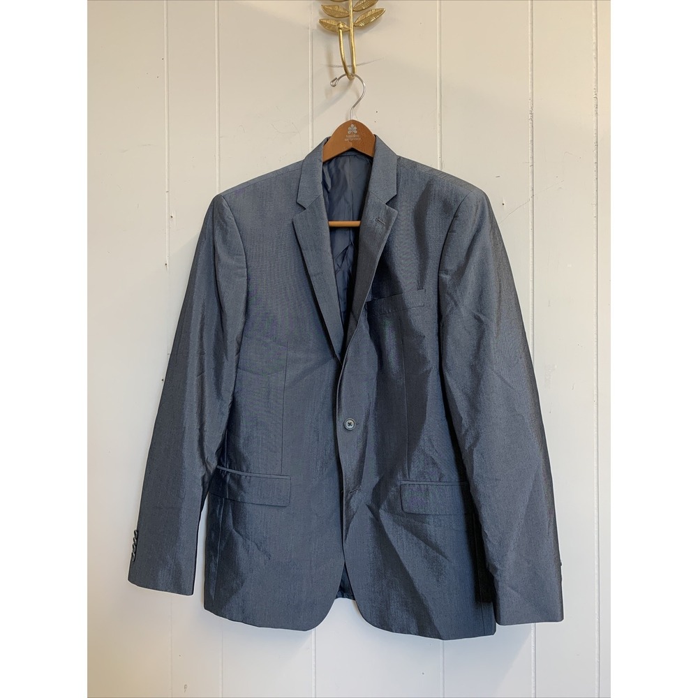 John Varvatos Sports Coat Blazer Men's 40L Dark Blue Formal Suit Jacket Business